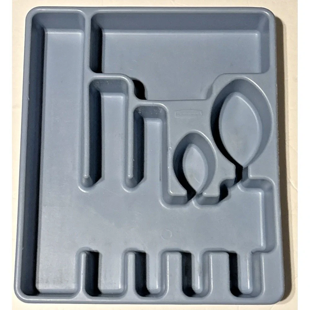 Vtg Rubbermaid Silverware/Flatware/Utensil Holder Tray‎ 2922 Blue 13.75